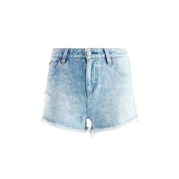 ALICE + OLIVIA Amazing High Rise Vintage Short With Slit - 24 Rocky Blues